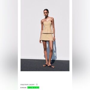 Pinstripe Skort